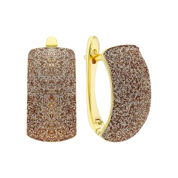 

Silver earrings with glitter sunlight sample 925