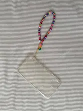 Go2Boho-cadena para la muñeca para mujer, soporte para teléfono, cadenas telefónicas de playa, correa de fruta, arcilla polimérica colorida, cordón de cuentas Heishi