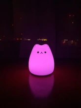 Night-Lamp Animal-Light Touch-Sensor Desktop-Decor Gift LED Bedroom Holiday Colorful