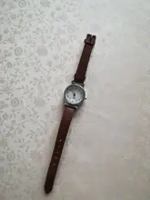 Relojes clásicos de cuarzo para mujer, pulsera analógica redonda con correa de cuero, informal