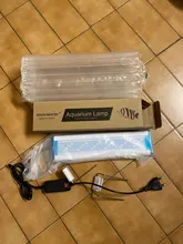 Superfino acuario con LEDs iluminación planta acuática luz 18-75CM Extensible impermeable Clip lámpara para tanque de peces 90-260V