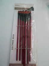 Pincel de pelo de Nylon para óleo redondo Filbert Ángel plano acrílico aprendizaje Diy acuarela pluma para artistas pintores principiantes, 6 unids/set