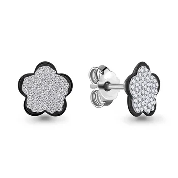 

Aquamarine ear studs with artificial inserts, 925 sterling silver