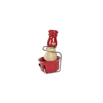 

Shaving Brush synthetic hair handle Garnet & Bol & Omega Stand