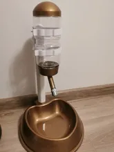 Automatic-Feeder Water-Bottle-Dispenser Water-Fountain Cat Dog with Large-Capacity Food-Bucket