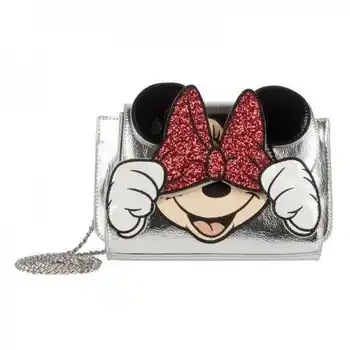 

Minnie design silver shoulder bag