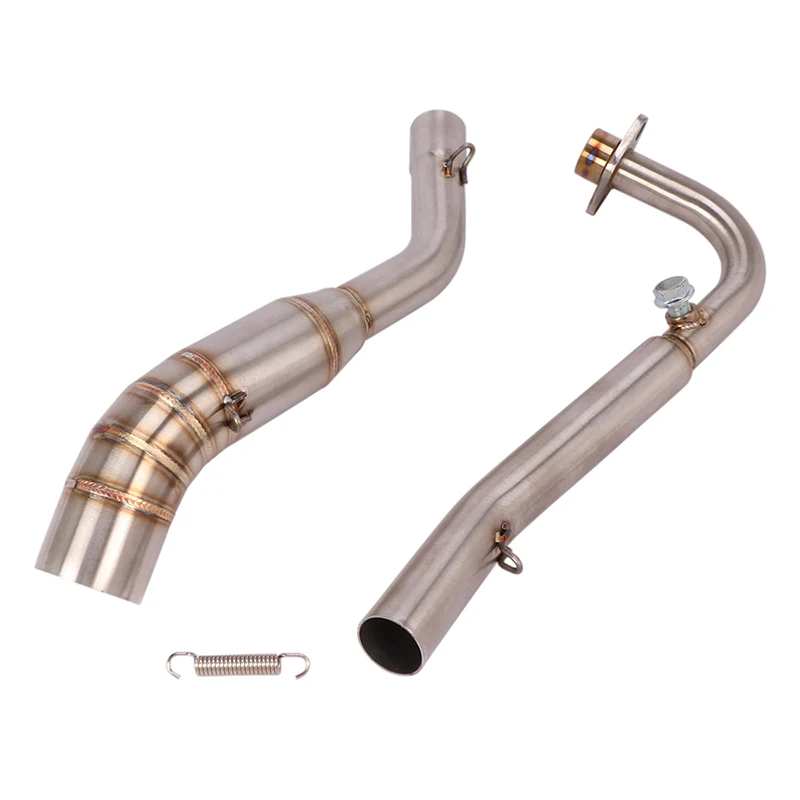 Slip On Motorcycle Exhaust Front Link Pipe And 51mm Muffler Stainless Steel Exhaust System For Kawasaki Z125 Until 2018 - Image 4
