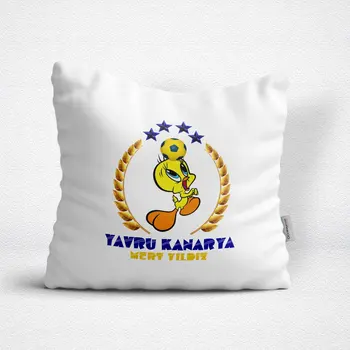 

Personalized Custom Little Canary Design White Pillow-3