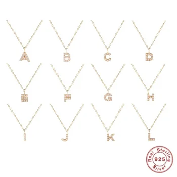 

Collier Femme 2020 Capital Letter with Pearl Neckaces For Women Boho Silver 925 Jewelry Alphabet Necklace Best Friend Gift