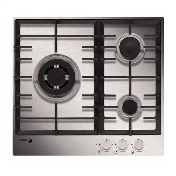 Газовая плита FAGOR 6FI 3GLSTX (60 см) из нержавеющей стали (3 печи)| |