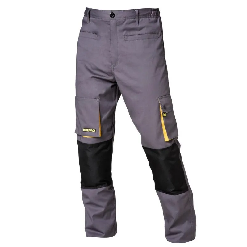 Pants Work Gray/Yellow Long Size 42/44 M photo