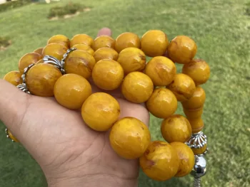 

Rare Ottoman Faturan German Amber Sandalous Misbaha Prayerbeads Rosary tasbih..