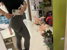 Las mujeres de cintura alta sin polainas fitness deporte Fitness pantalones de gimnasia de carrera energía deporte Leggings de niña