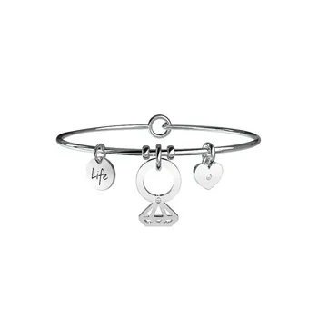 

Kidult Bracelet LOVE 231576_Solitario_Promessa Steel Crystal