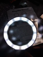 Lupa iluminada Glass-10X lupa de lectura grande de mano con 12 luz LED iluminada para personas mayores, reparación, monedas