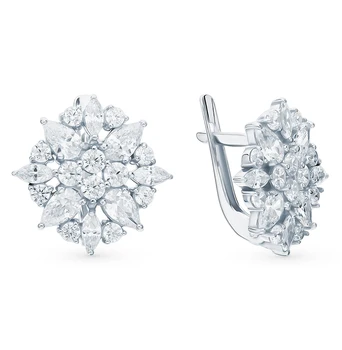 

Silver earrings with cubic zirconia sunlight sample 925
