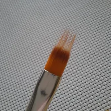 Pincel dentado para uñas, pluma de mezcla gradiente a cuadros, encaje de bolígrafo, mango de madera, nailon, suave, profesional, herramientas de manicura, 1 Uds.
