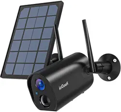 Câmera da proteção da segurança 1080p com câmera recarregável do ip de wifi da bateria do painel solar