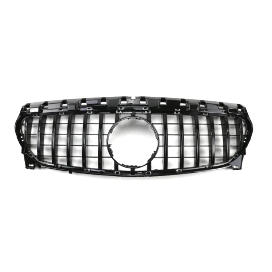 Front Bumper Grille For Mercedes Benz CLA Class W117 2013-2016 Sport Racing Grill GT Style Diamond Facelift ABS Auto Accessories lund bug deflector