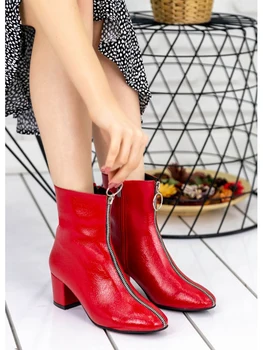 

Jordon Red Skin Heels Boots