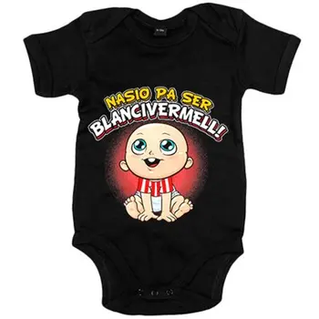 

Baby bodysuit Born to Be Blanc I Vermell Girona Football