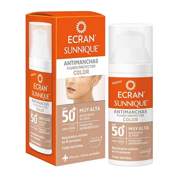 

Sunscreen Fluid Antimacchie Ecran Sunnique Color Ecran Spf 50 + (50 ml)