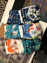 [Simfamily] 6 uds pañal + 6 uds insertar pañal de tela lavable cubierta de pañal ajustable reutilizable de tela pañales disponibles cubierta de pañal