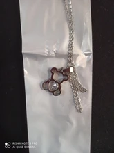 Nextvance-collar de acero inoxidable con colgante de oso de dibujos animados, corazón de circonita cúbica AAA, regalo para hombre y mujer, Bisutería