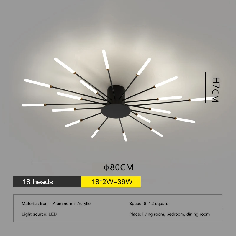 chandelier for living room Modern Ceiling Lamp For Living Room Hall Bedroom Indoor Lighting Golden Black Dinning Room LED Hanging Chandelier Fireworks 2022 black and gold chandelier Chandeliers