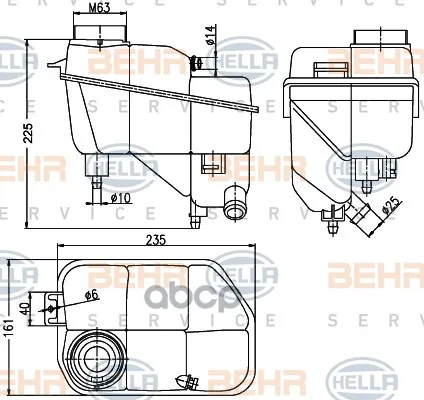 Расширительный Бачок Hella 8ma376789701 HELLA арт. 8MA376789701