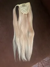 BHF-coleta de cabello humano para mujer, máquina de cabello Remy liso europeo, peinados de coleta, cabello Natural de 100g 100%, cola de caballo con Clip en extensiones