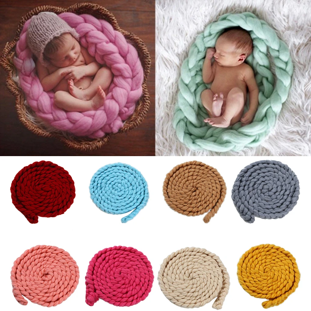 Multi Color Baby Photography Props Braid Blanket Stretch Knit Newborn Photo Shoot Soft Wraps Accessories New | Детская одежда и
