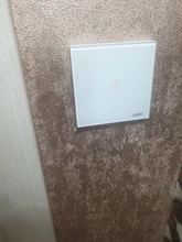 UBARO-Interruptor táctil AC100-240 europeo, panel LED de alimentación de pared de cristal templado en blanco y negro, 1/2/3 entradas