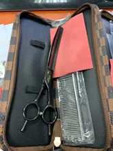 Fenice profesional JP440c 7 pulgadas de alta calidad para mascotas tijeras de peluquería canina curva adelgazamiento tijeras adelgazamiento de 25%