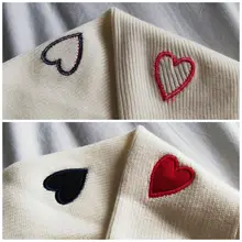 Suéter para mujer de punto con cuello redondo bordado, jerséis punteados, Top para mujer 2019