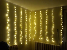 Curtain-Light Garland Fairy Wedding Home-Decor Christmas Outdoor New-Year 3X3M Usb Led