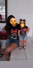 Ropa a juego para padres, madre e hijos, familia, Tops de dibujos animados de manga corta, trajes a juego, camisetas negras de aspecto familiar, 1 ud.