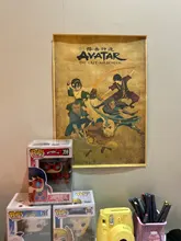 Póster de papel kraft clásico para decoración del hogar, póster de arte de pared con imagen de Avatar, El último maestro aéreo Aang Fight, 42x30cm