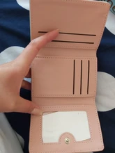 Monedero de Color caramelo a la moda para mujer, Cartera de cuero de Color liso Vintage corta con broche de corazón, tarjetero para chicas