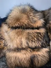 BEIZIRU-abrigo de mapache auténtico para mujer, abrigo de zorro plateado, abrigos naturales gruesos cálidos para invierno