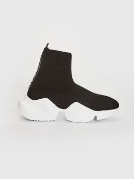

LC WAIKIKI WOMEN THICK SOLE ANKLE SOCKS MODEL BLACK SPORTS SHOES COMFORTABLE STYLISH DAILY TOP 2021
