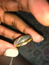 Auxauxme-Anillo de boda con diseño de onda dorada para hombre y mujer, sortija de compromiso con grabado de nombre de amantes de la boda