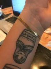 Paperclip-pulsera de cadena de acero inoxidable para mujeres y niñas, joyería fina, Color dorado, con eslabones rectangulares