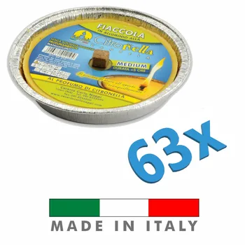 

PALUCART 63 Citronella Candle 11cm aluminum Scented Anti Mosquito Citronella