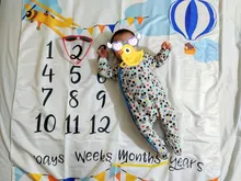 Manta de crecimiento mensual para bebé recién nacido, utilería de fotografía, fondo de tela conmemorativa, alfombra, accesorios para bebé recién nacido