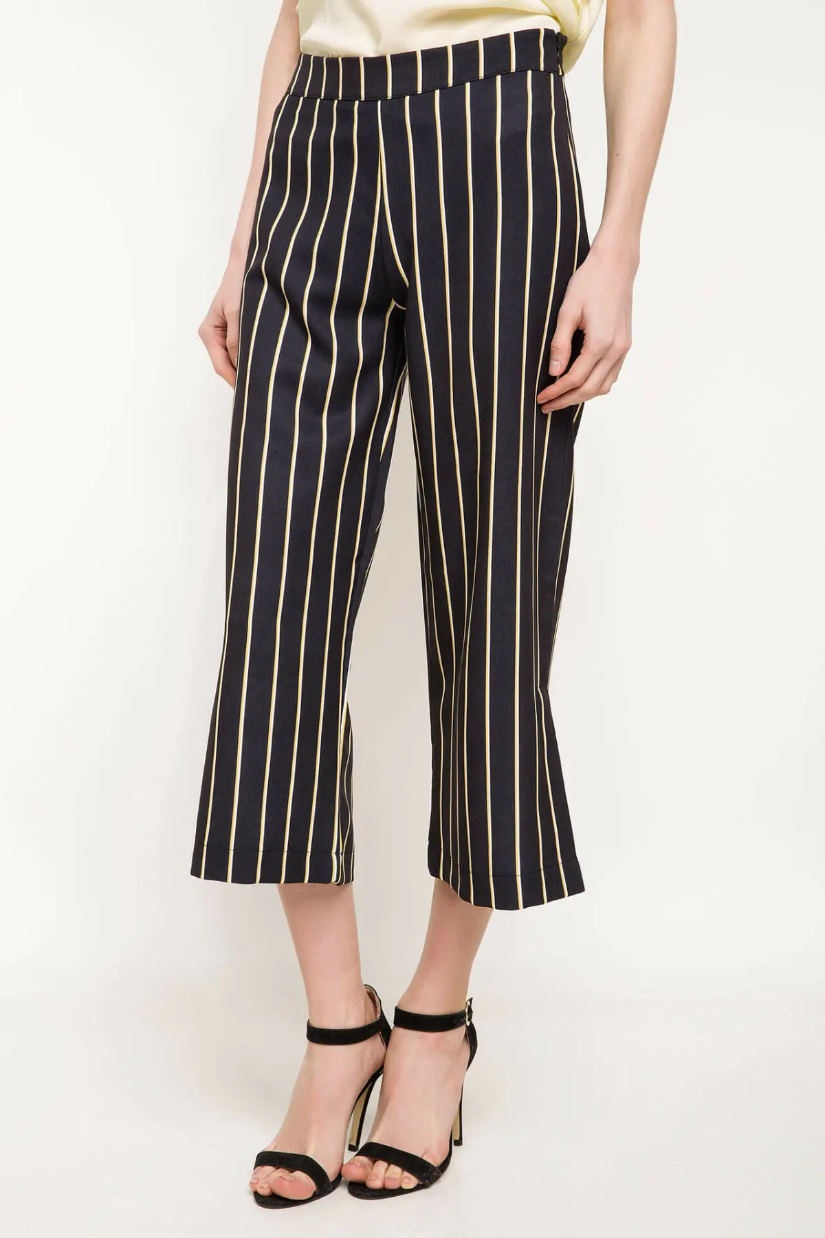 

DeFacto Female Fashion Formal Striped Loose Trousers For Ladies Casual Pants Straight Comfort Long Pants Women's - J1122AZ18SP