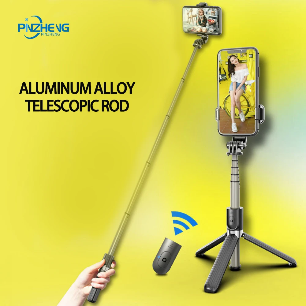 

PINZHENG Wireless Bluetooth Selfie Stick Lightweight Aluminum Alloy Flexible Portable Integrated Selfie Stick Mini Stable Tripod