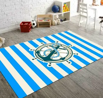 

Anchor, Sailor 3 Kids Patterned Carpet ,Non Slip Floor Carpet,Teen's Carpet,Turkish Rug