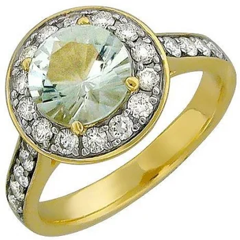 

Esthete ring with amethyst and diamonds in Yellow Gold