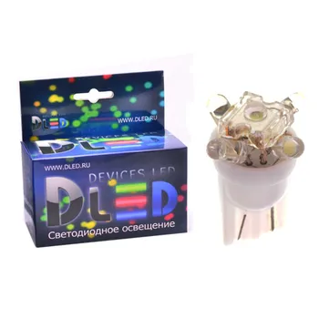 

1pcs LED Car Lamp T10 - W5W - 1 Flux + 4 Dip